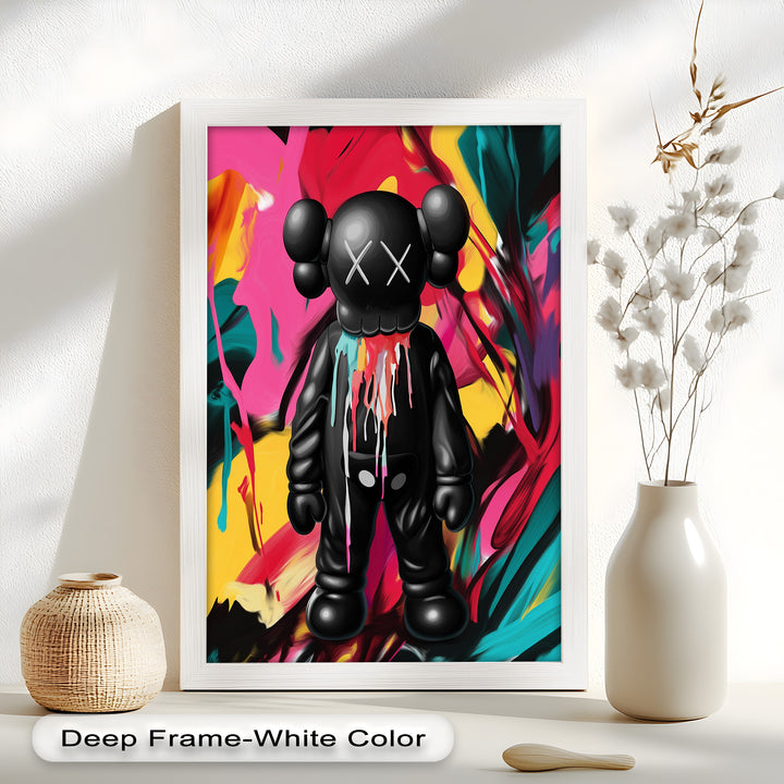 Meltdown Companion – Color Splash KAWS Oil Painting