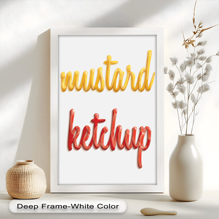 Mustard & Ketchup – Typography Oil Painting