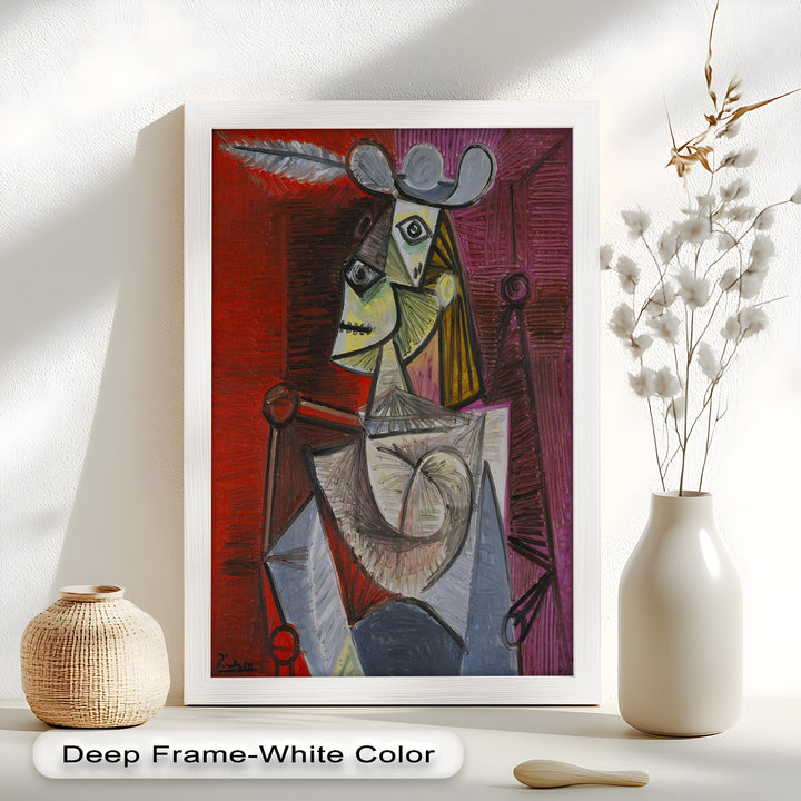 Knight of Angled Dreams – Picasso Cubist Oil Painting