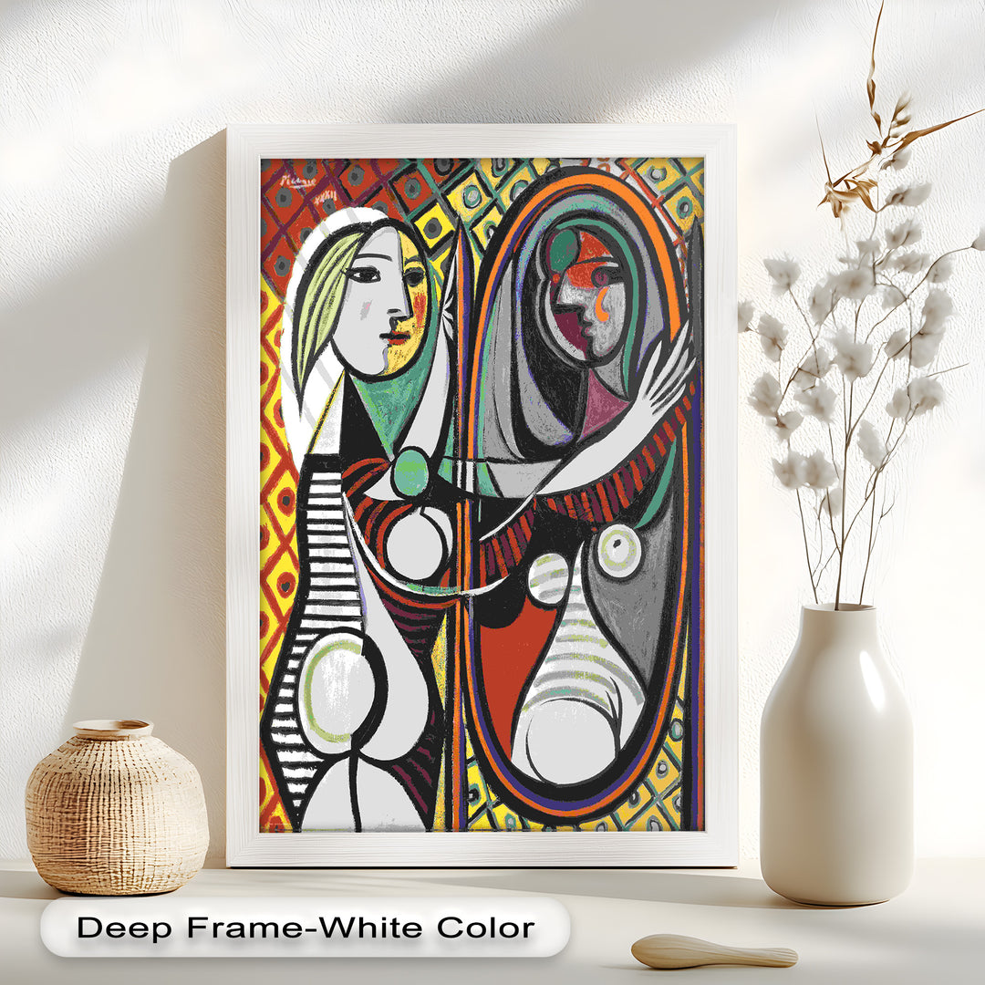 Reflected Identity – Mirror Portrait Picasso Oil Painting