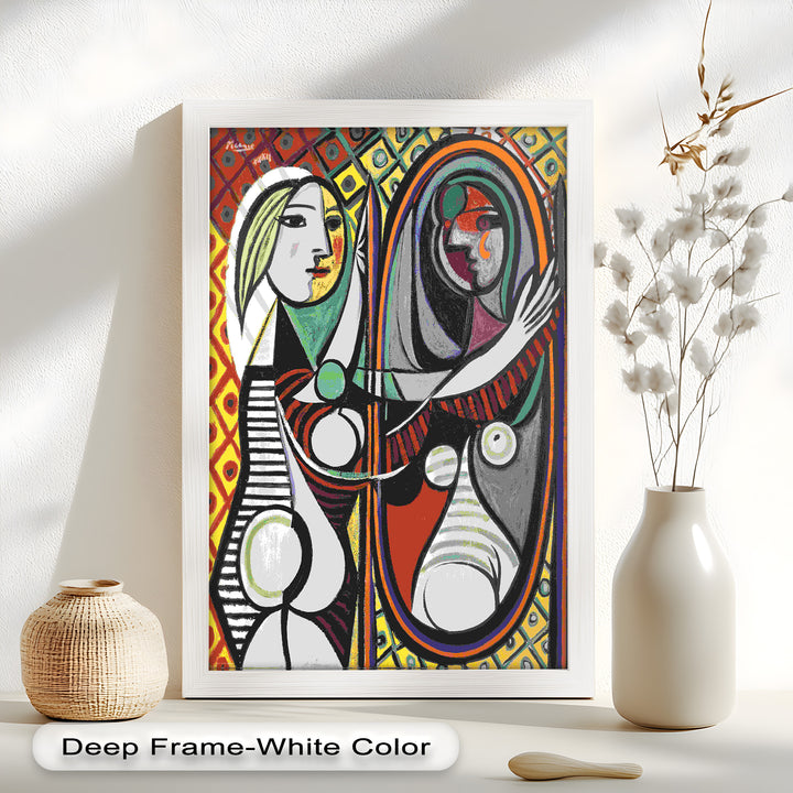 Reflected Identity – Mirror Portrait Picasso Oil Painting