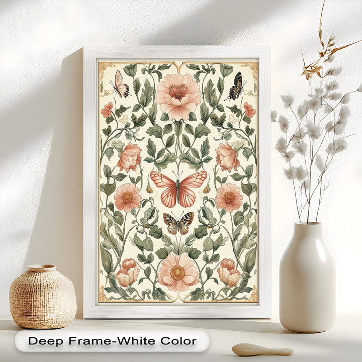 Whimsy in Bloom – Vintage Botanisches Ölgemälde