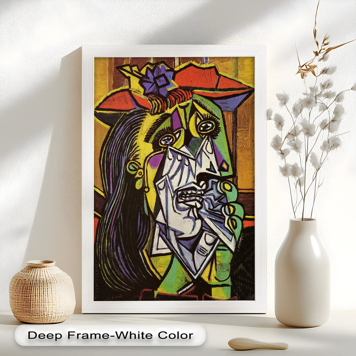Weeping Woman in Crimson Hat – Picasso Oil Painting