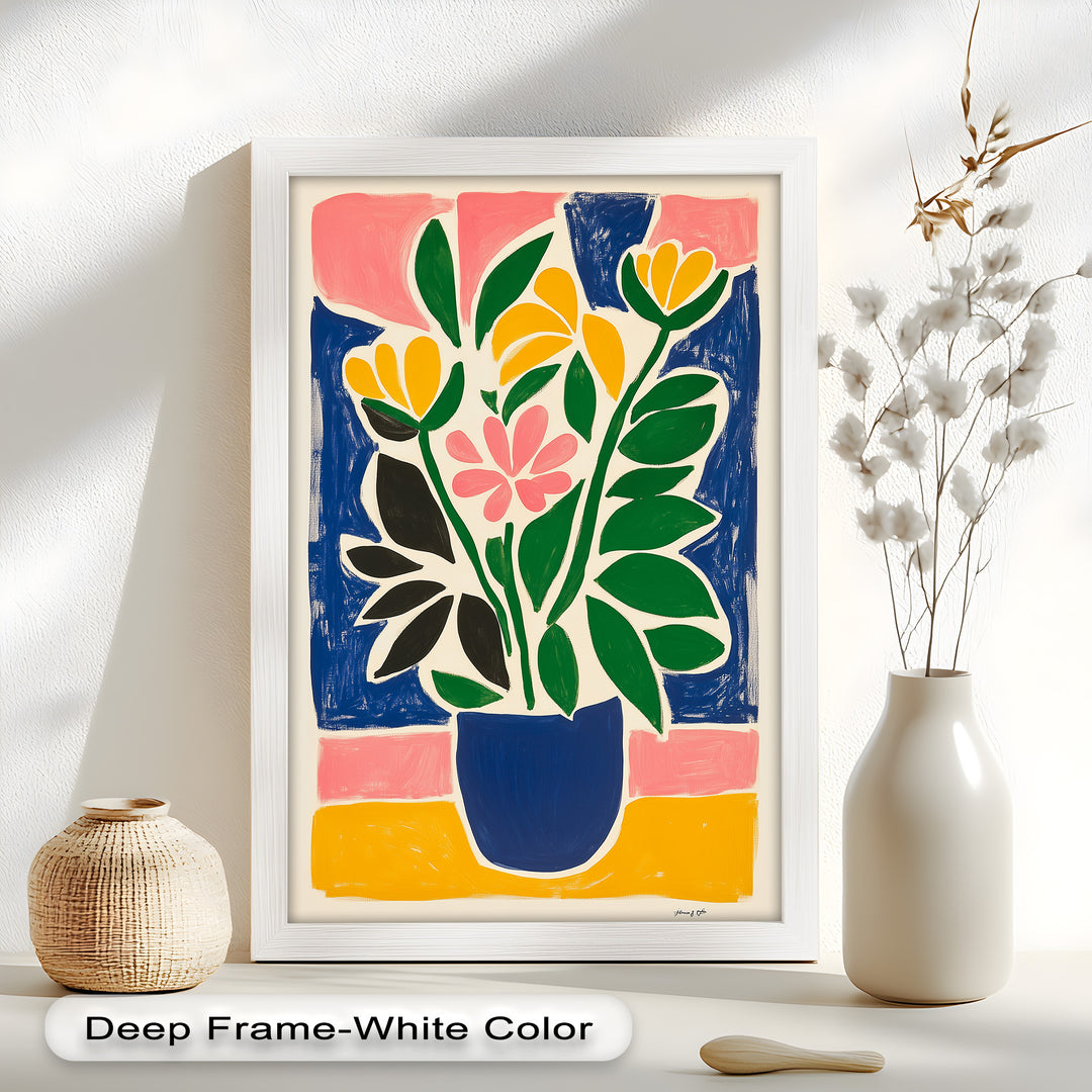 Vibrant Vase Composition – Modern Fauvist Oil Painting