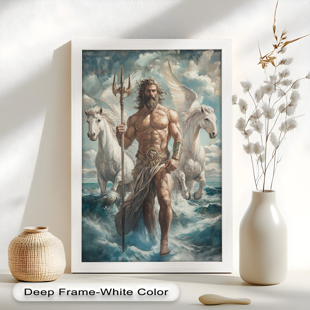 Lord of the Waves – Mythic Sea God Oil Painting