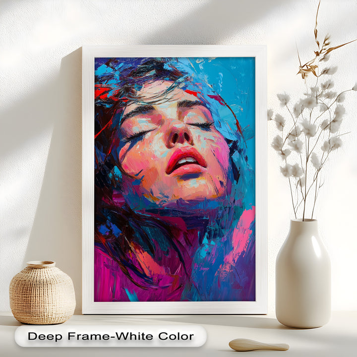 Ecstasy in Color – Vibrant Expressionist Portrait Oil Painting