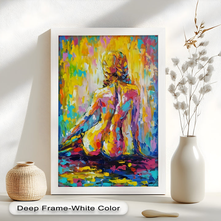 Radiant Reverie – Colorful Nude Impressionist Oil Painting