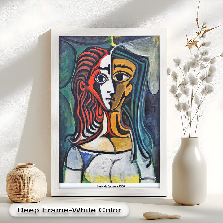 Dual Gaze – Buste de Femme Inspired Picasso Oil Painting