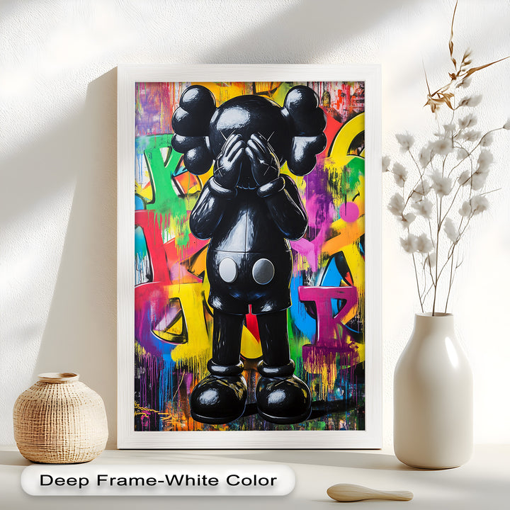 Behind the Hands – KAWS Oil Painting