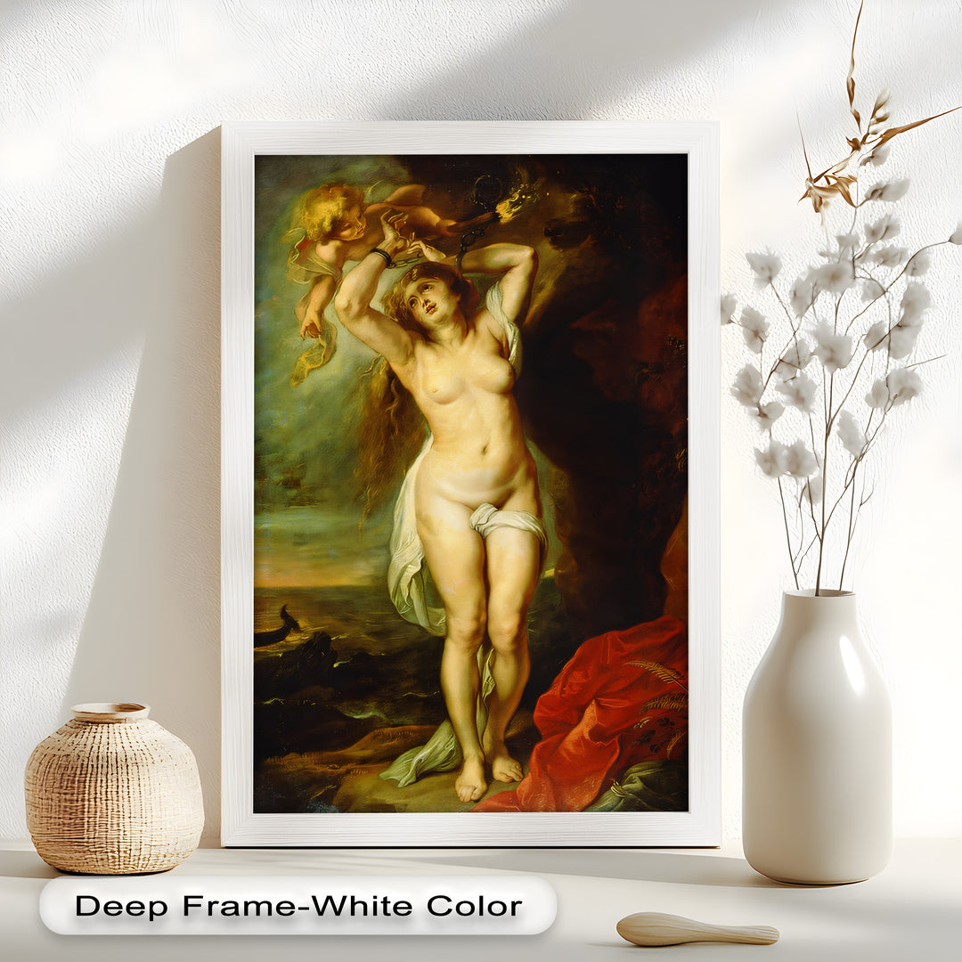 Andromeda Bound – Mythological Renaissance Nude Oil Painting