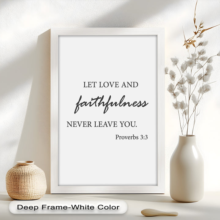 Let Love and Faithfulness – Bible Verse Oil Painting