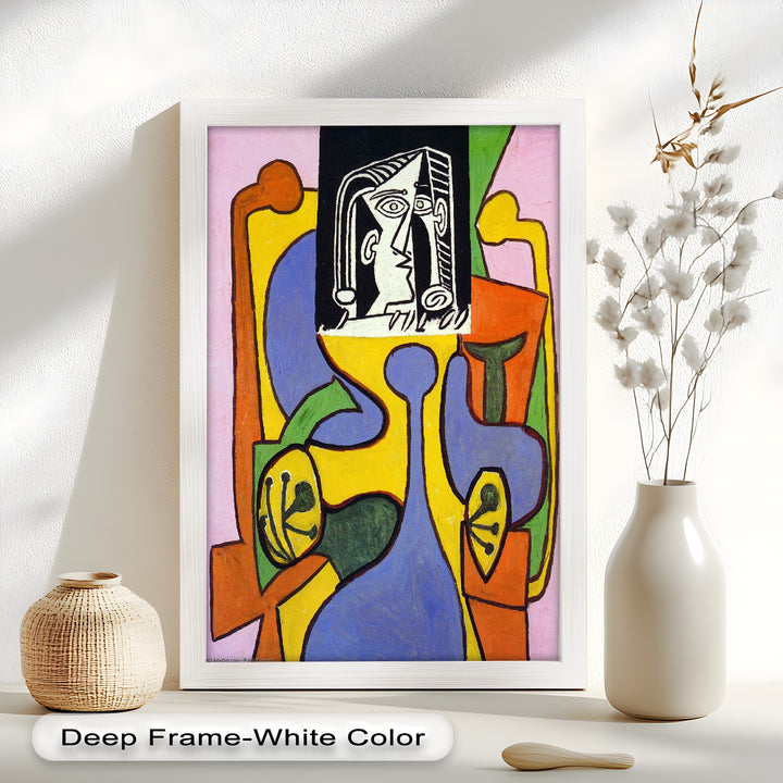 The Mask of Form – Bold Geometric Expression Picasso Oil Painting