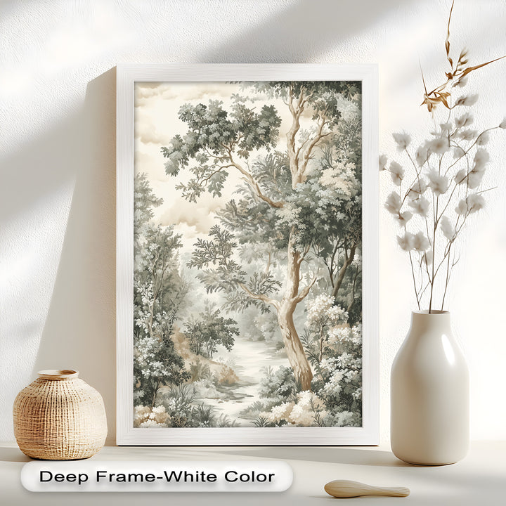 Antique Nature Wall Art-Forest Landscape Oil Paintin