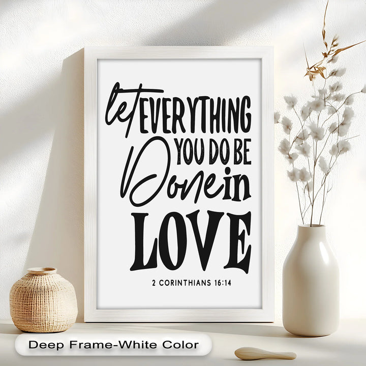 Let Everything Be Done in Love – Scripture Oil Painting - MyPhotoStation