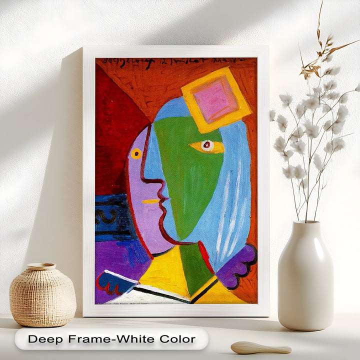 Vibrant Duality – Picasso-Inspired Abstract Oil Painting