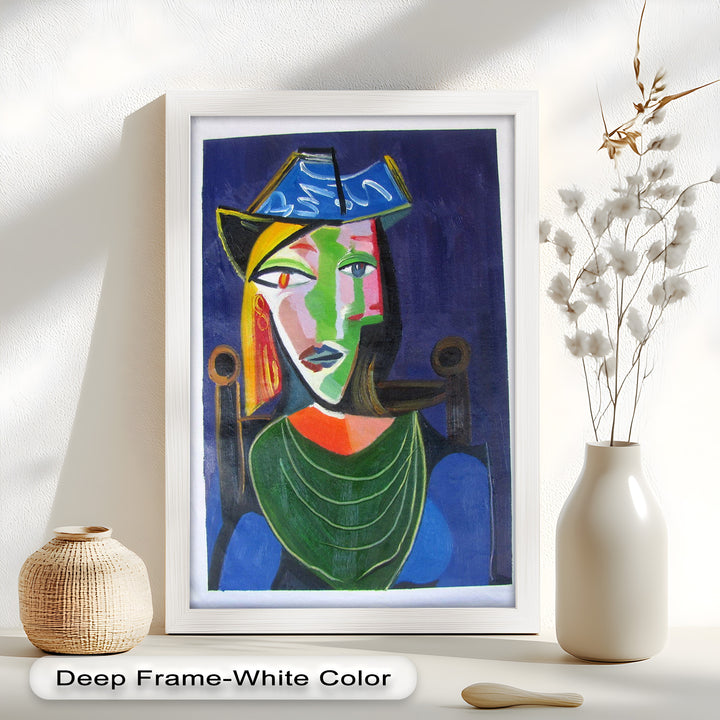Woman in a Blue Hat – Picasso Oil Painting