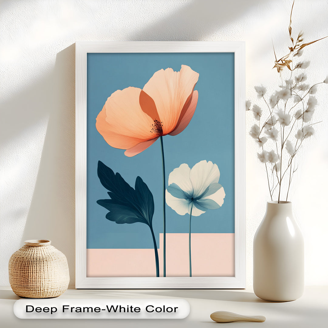 Serene Bloom – Boho Floral Oil Painting