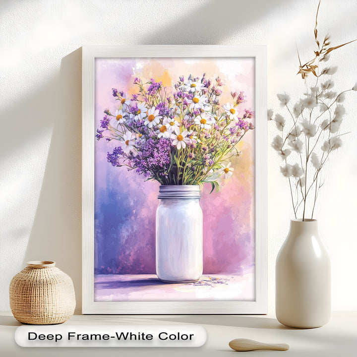 Wildflower Harmony – Sanftes Pastellblumen-Ölgemälde