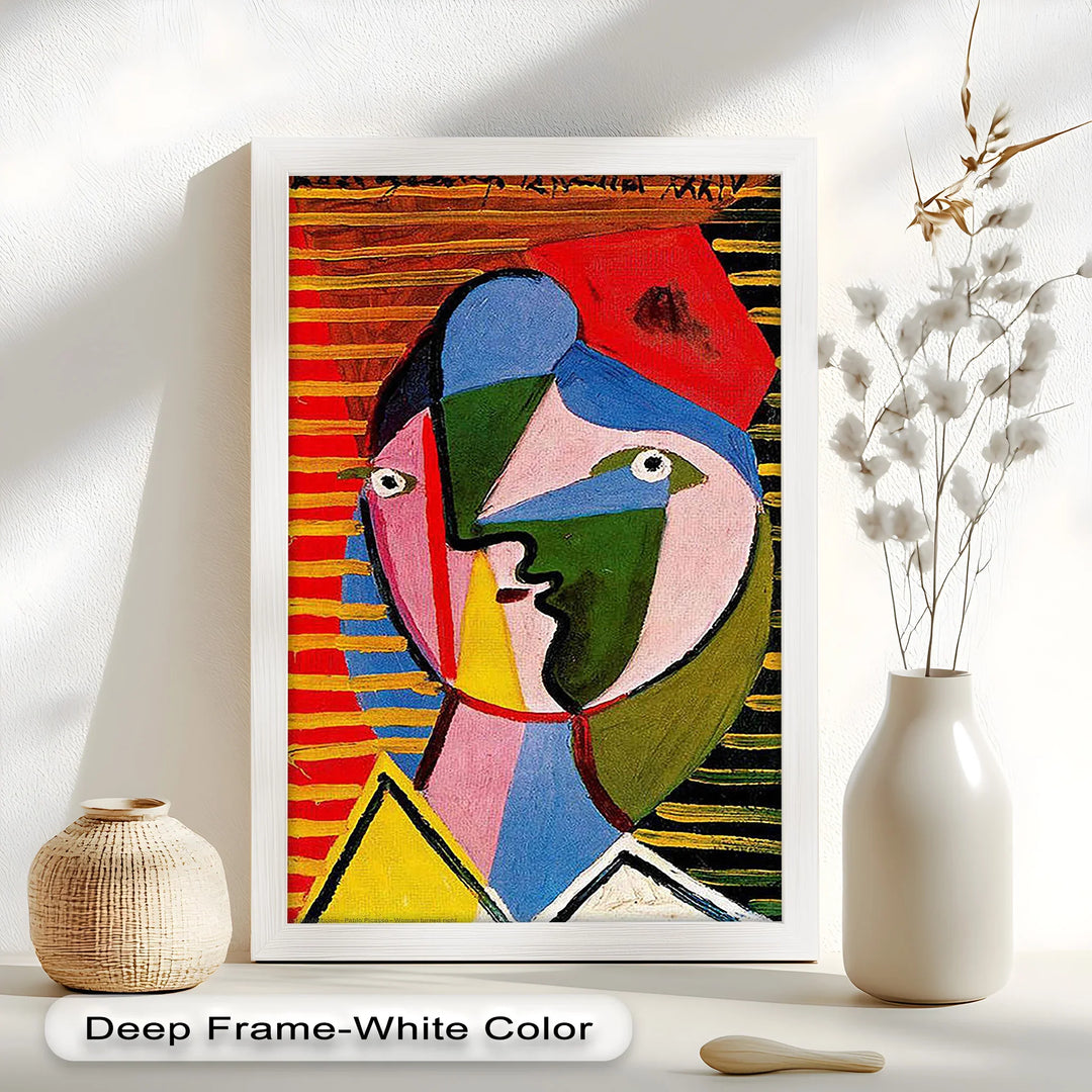 Split Gaze – Colorful Abstract Portrait Picasso Oil Painting - MyPhotoStation
