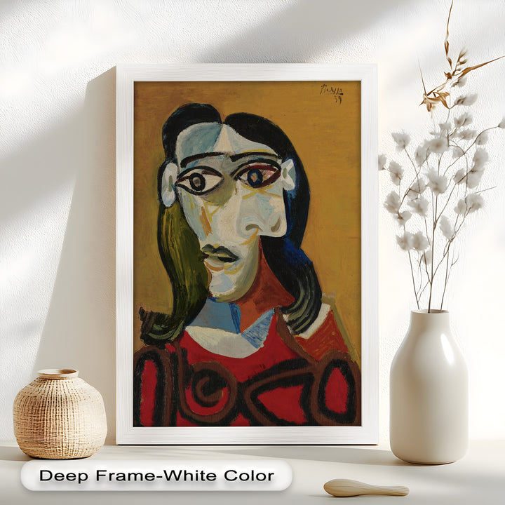 Abstract Portrait with Red Garment - Picasso Oil Painting