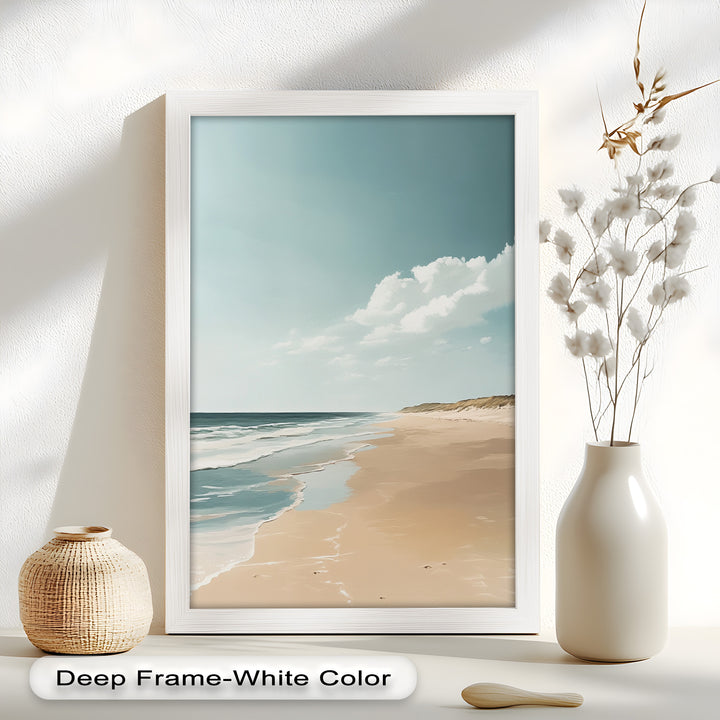 Endless Shoreline – Serene Seascape Oil Painting