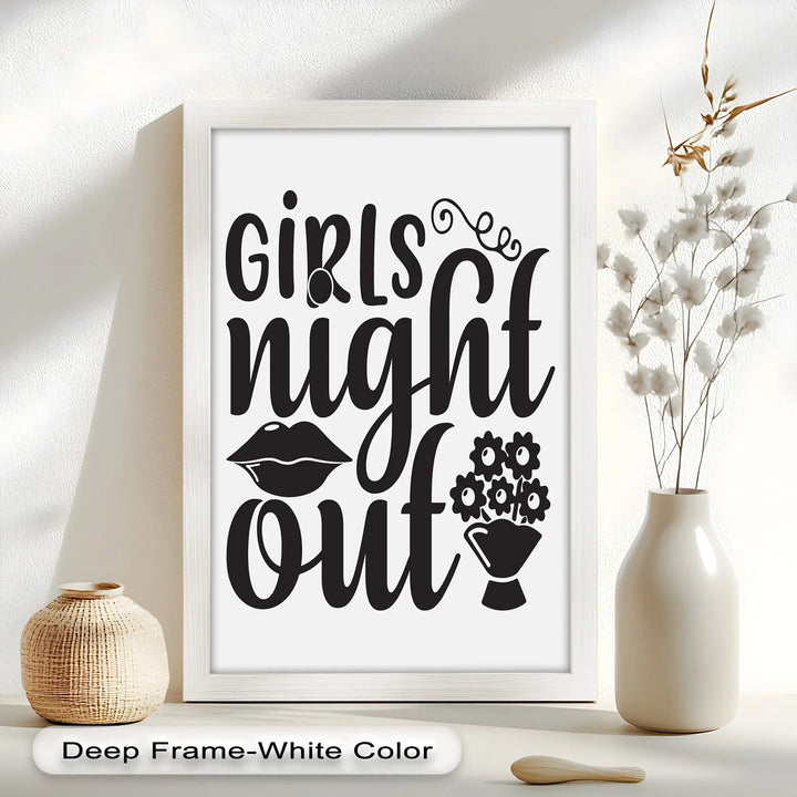 Girls Night Out – Typography Oil Painting - MyPhotoStation