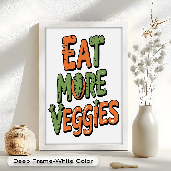 Eat More Veggies – Colorful Letters Oil Painting - MyPhotoStation