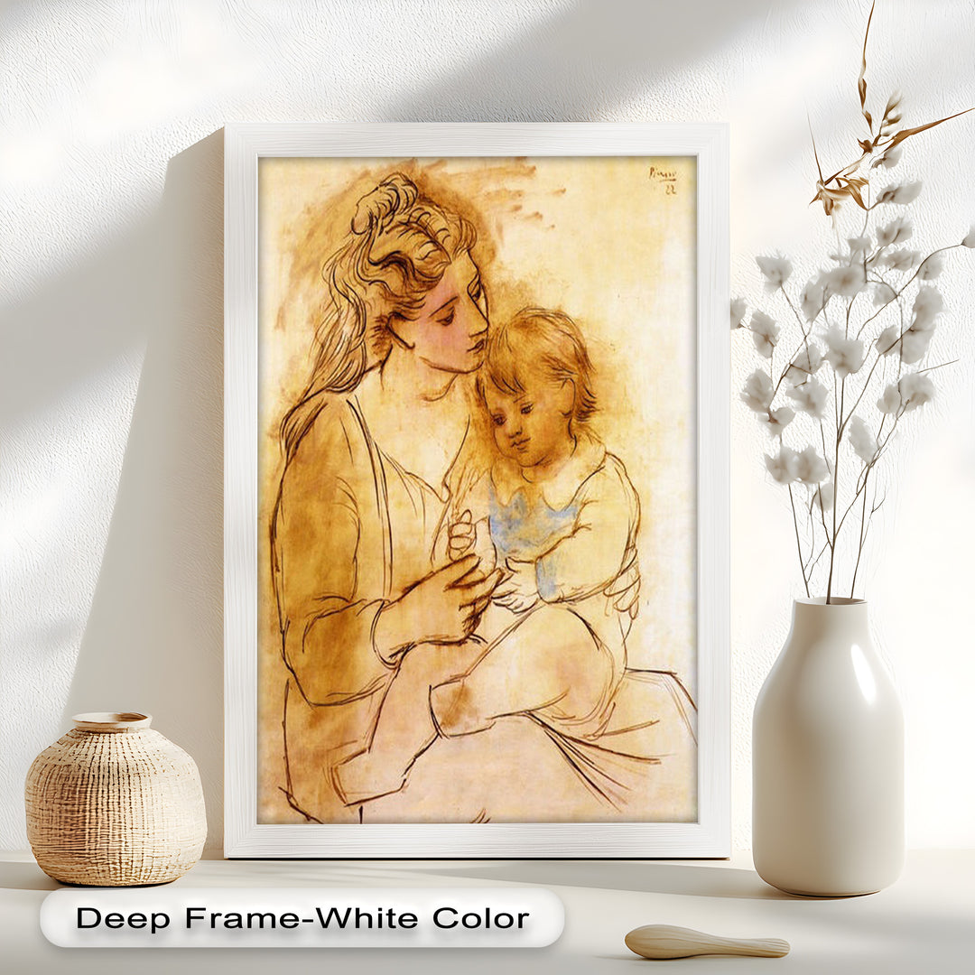 Tender Affection – Mother and Child Picasso Oil Painting