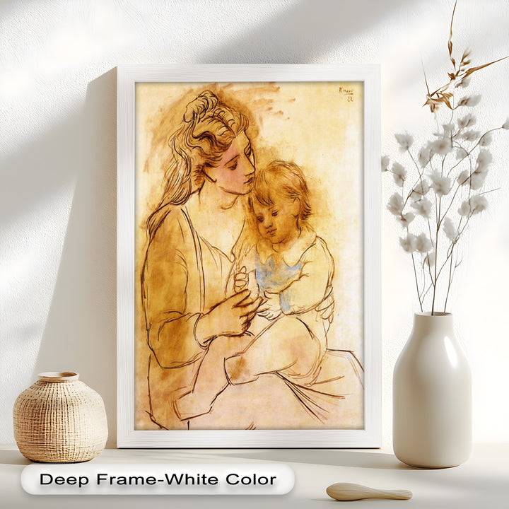 Tender Affection – Mother and Child Picasso Oil Painting