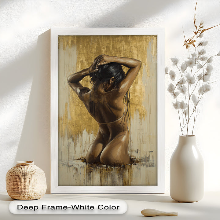 Golden Silence – Contemporary Figurative Nude Oil Painting