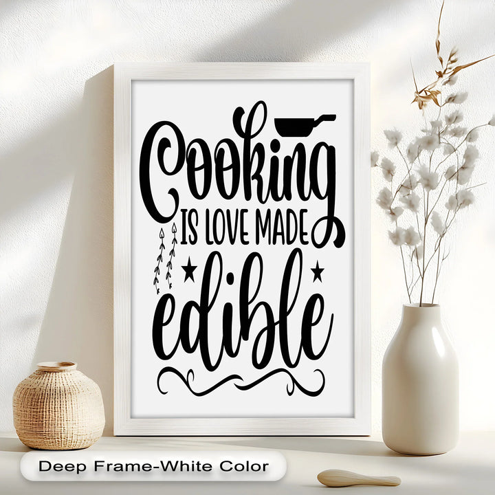 Cooking Is Love Made Edible – Framed Oil Painting - MyPhotoStation