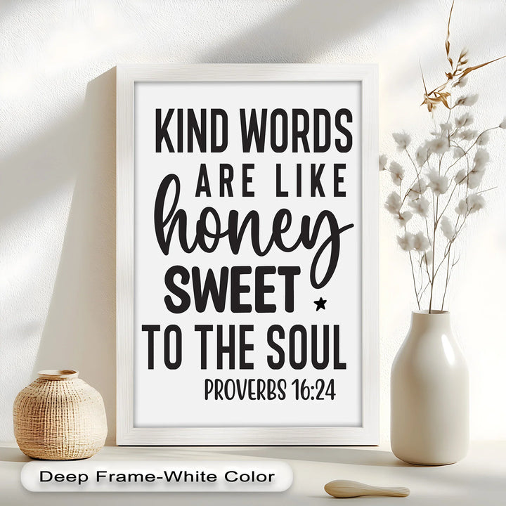 Kind Words Like Honey – Proverbs 16:24 Oil Painting - MyPhotoStation