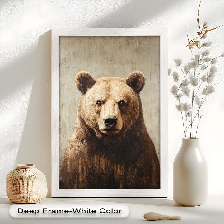 Brown Bear Portrait - Animal Oil Painting