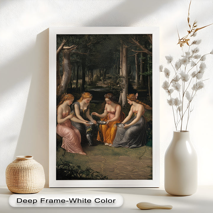Forest Nymphs at the Spring – Mythical Gathering Oil Painting