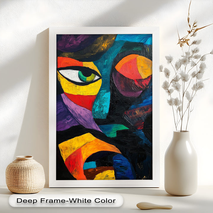Abstract Eye Expression – Fauvism Oil Painting