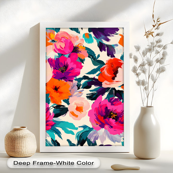 Bold Boho Bloom – Fauvist Floral Explosion Oil Painting
