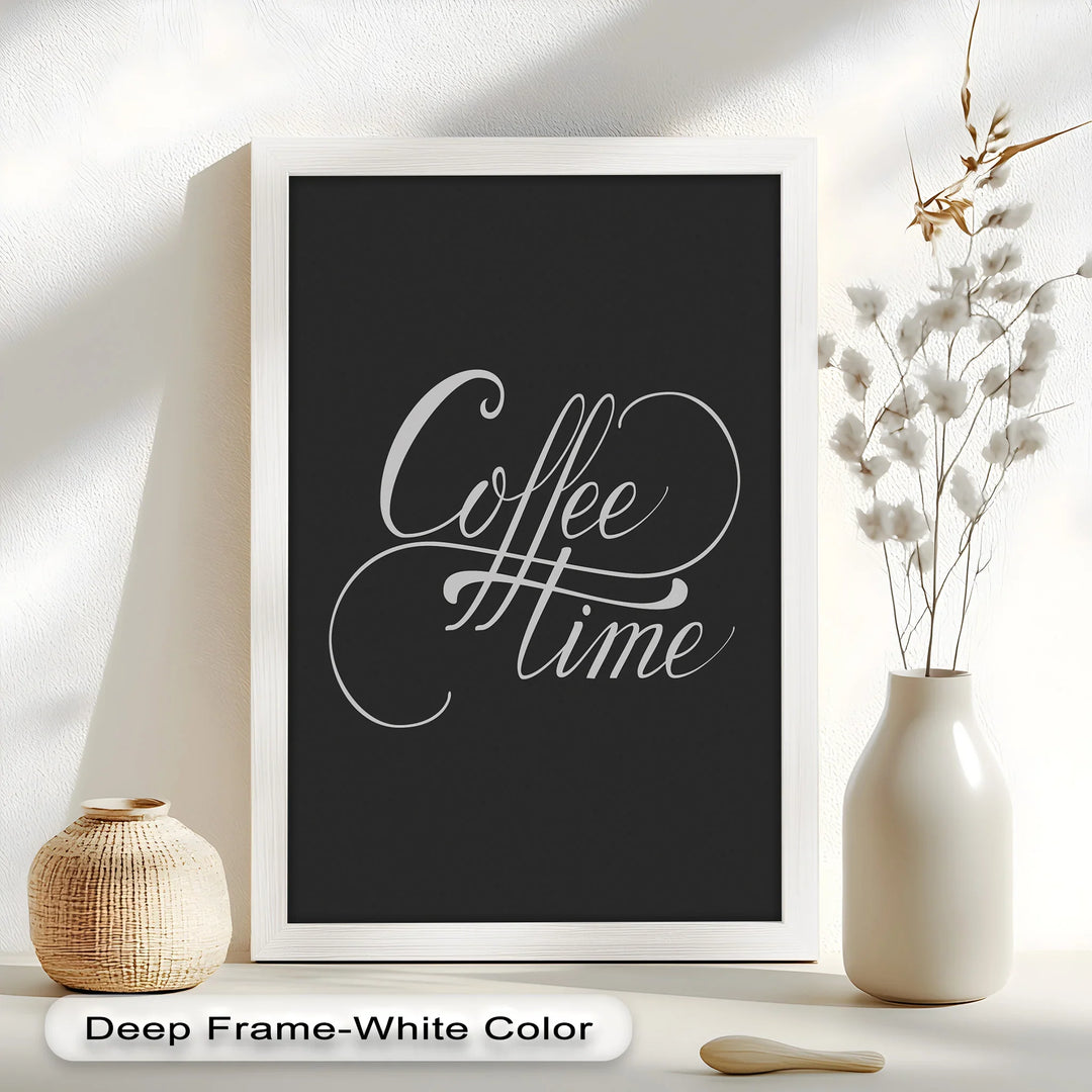 Coffee Time Script Art – Calligraphy Oil Painting - MyPhotoStation