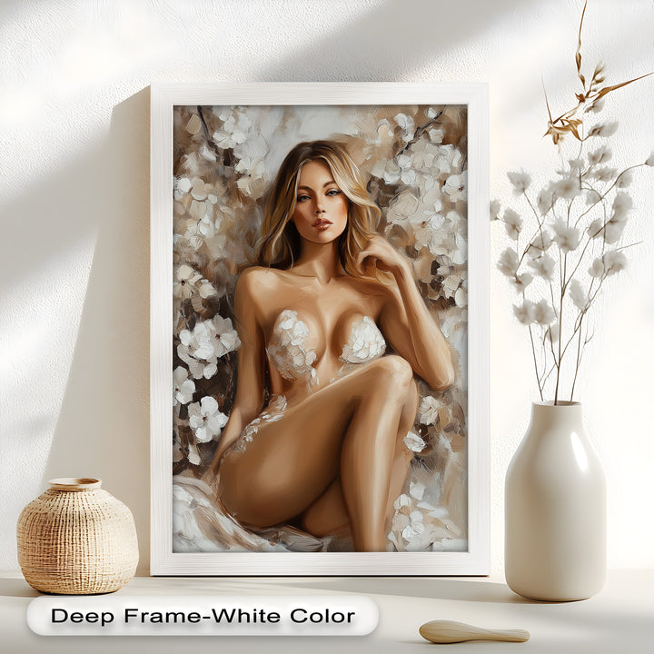 Blossom Muse – Romantic Nude Oil Painting
