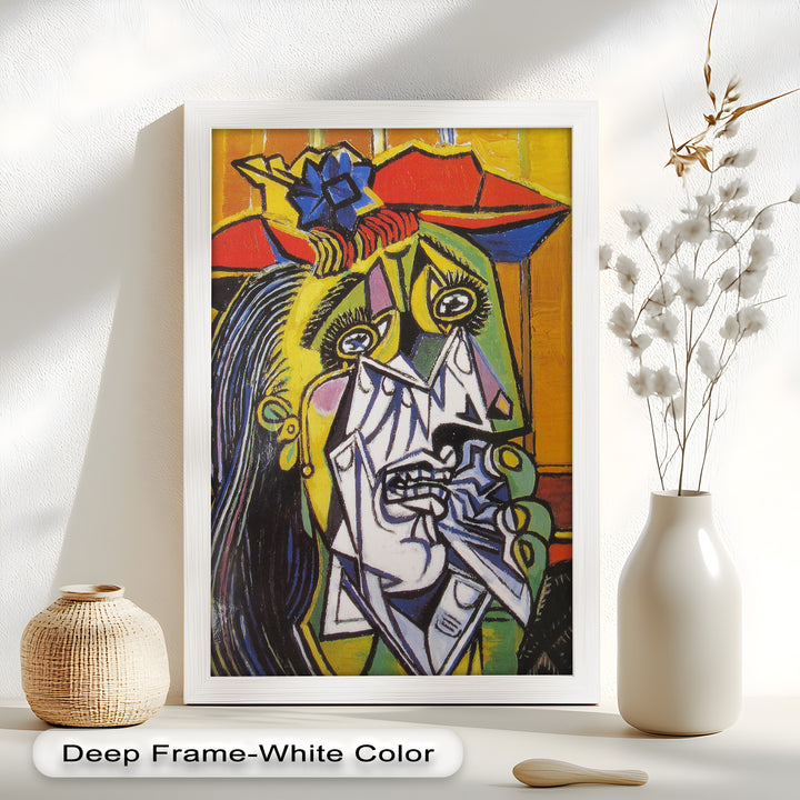 Woman in Anguish – Expressive Cubist Portrait Picasso Oil Painting