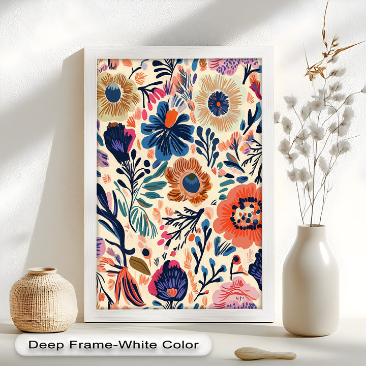 Garden Reverie – Expressive Boho Floral Oil Painting