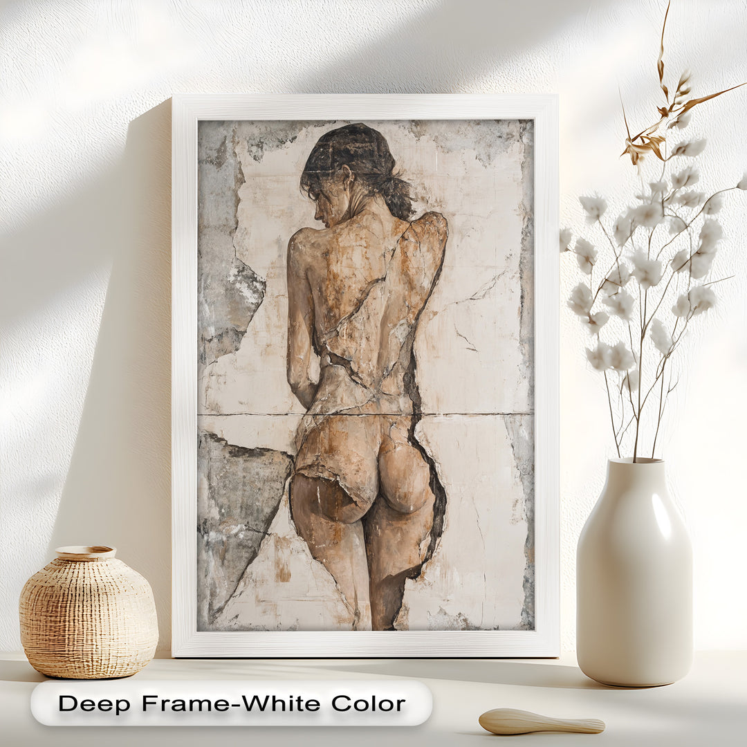 Cracked Grace – Figurative Nude Oil Painting