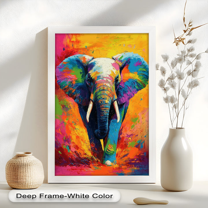 Color Explosion Elephant - Animal Oil Painting