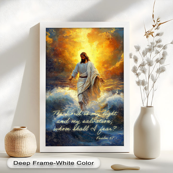 Psalm 27:1 – The Lord is My Light Bible Verse Oil Painting