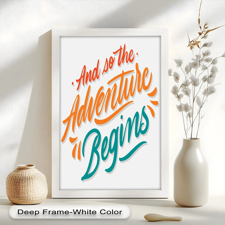 And So the Adventure Begins – Colorful Motivational Oil Painting - MyPhotoStation