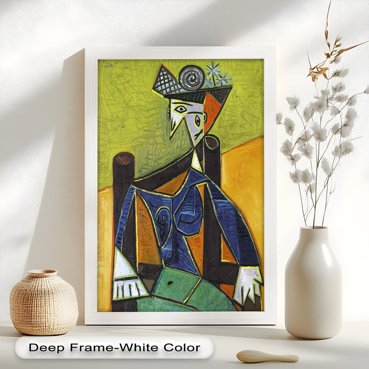 Woman in a Spiral Hat – Picasso-Style Cubist Oil Painting