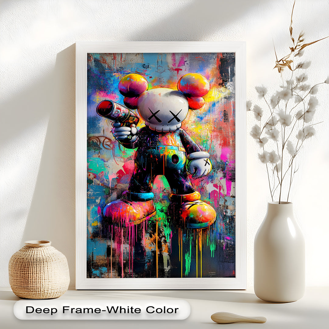 KAWS Street Blaster – Graffiti Pop Oil Painting