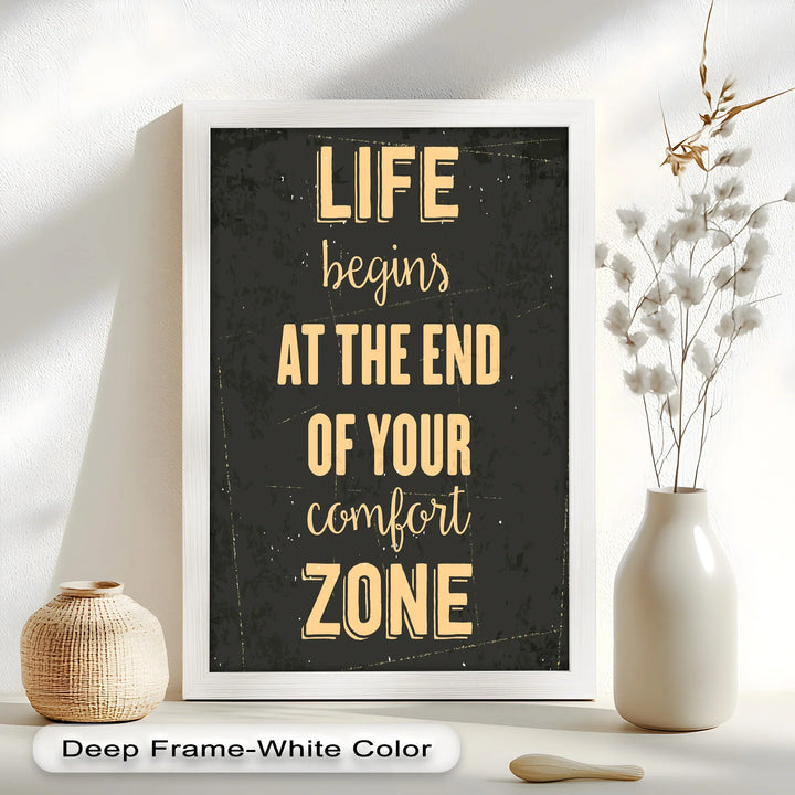 Life Begins at the End – Motivational Oil Painting - MyPhotoStation