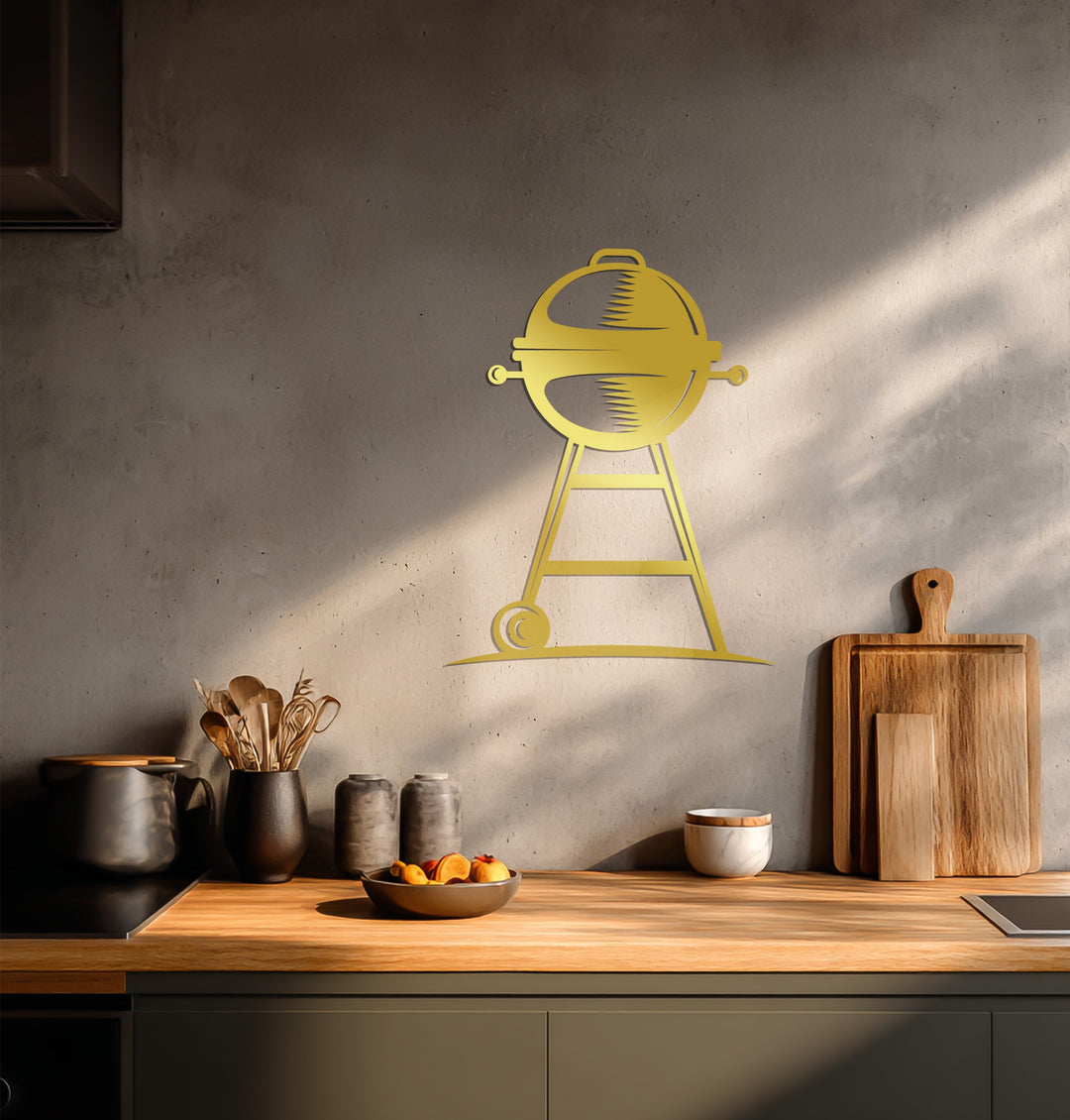 Barbecue Grill – Outdoor Cooking Metal Wall Art