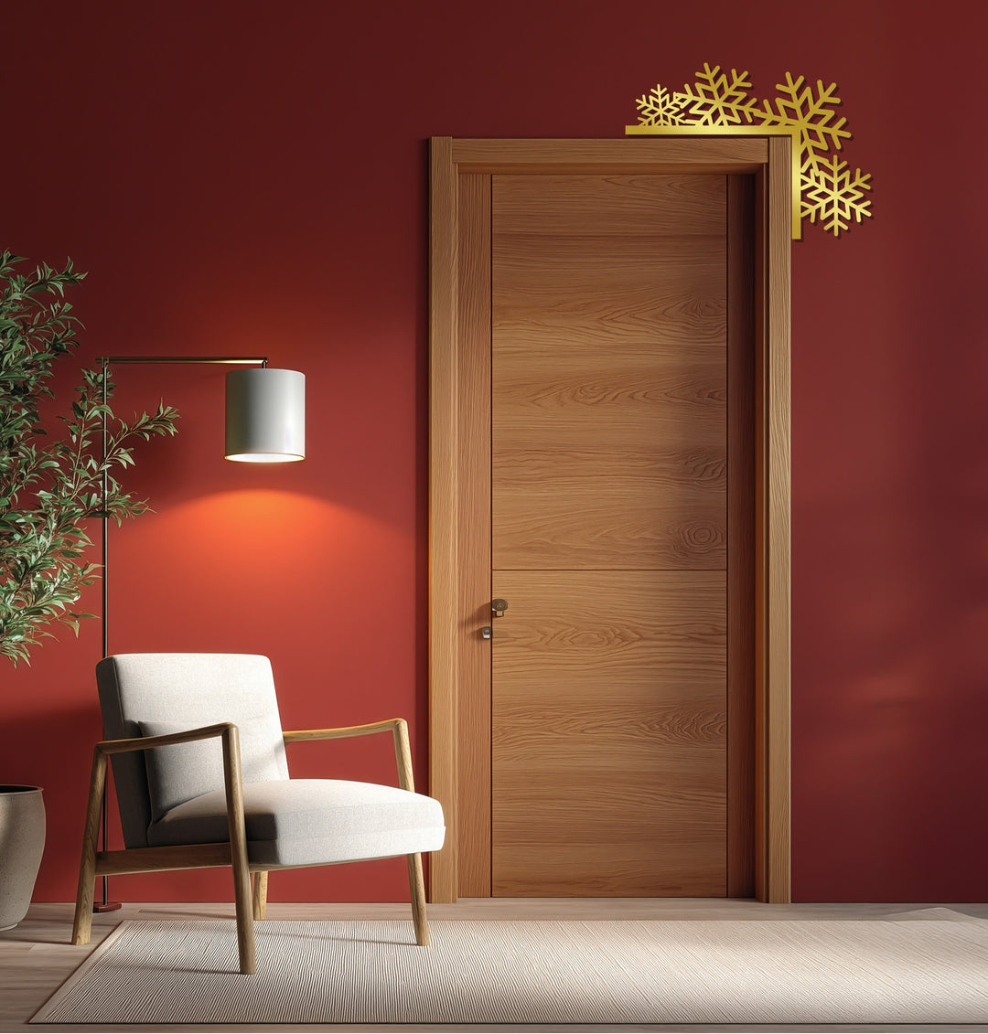 رقاقات ثلجية متجمدة – ديكور معدني للمدفأة