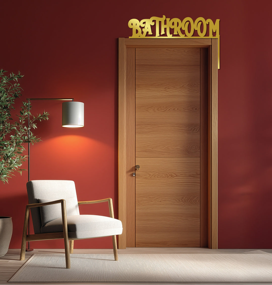 ديكور باب معدني كلاسيكي للحمام